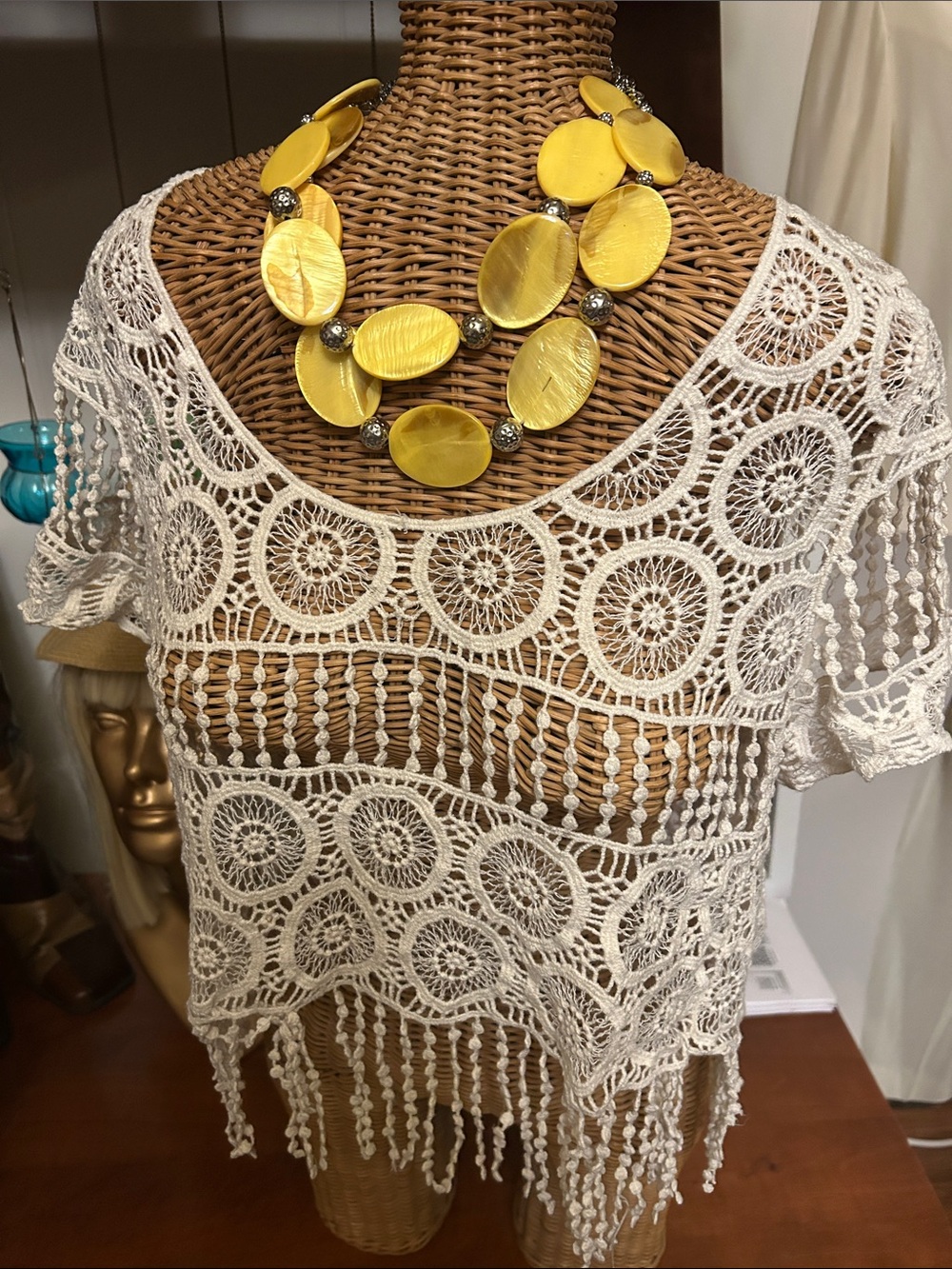 Ooh La LaLace Crochet Top in Cream